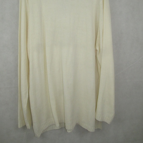 Karen Scott Sweater Size 2X Long Sleeve Ivory New - Picture 5 of 7